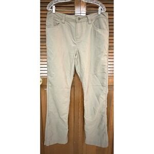 Toad & Co Khaki Straight Leg Pants Women's Size 34 Casual Minimalist Neutral